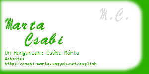 marta csabi business card